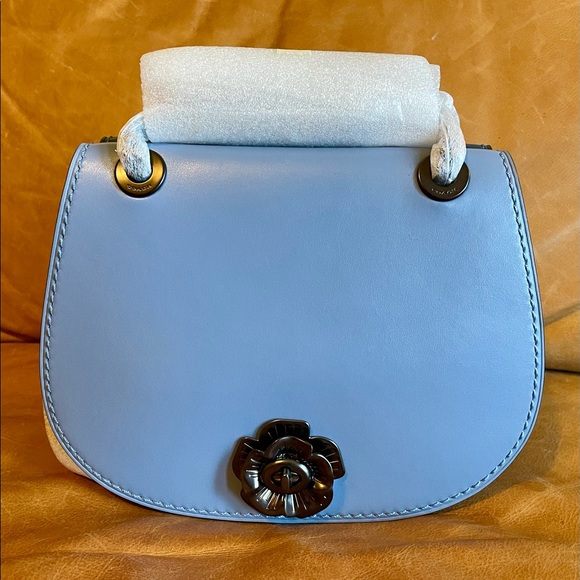 Coach Handbags - NEW Coach Parker Leather ColorBlock Saddle Bag, Peacock